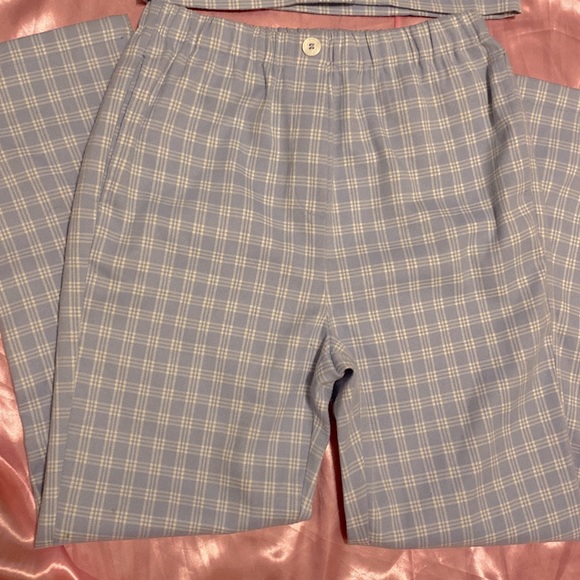 Y2K Baby Blue Plaid Business Set - Picture 3 of 5